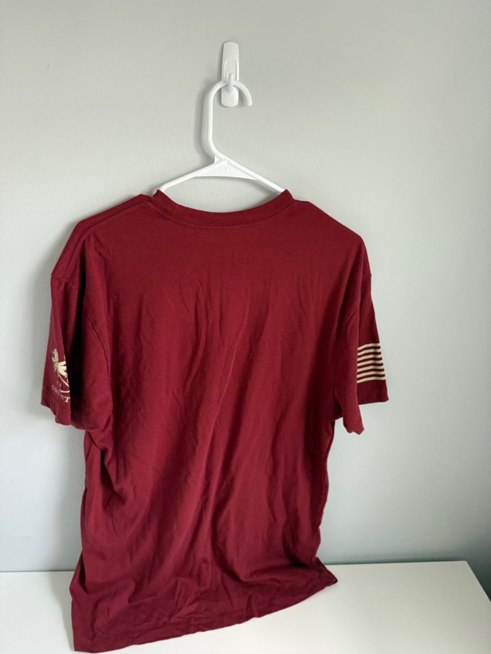 Grunt Style Maroon Graphic DEFEND THE SECOND Tee with Cream Print - Picture 5 of 5